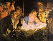 Gerrit van Honthorst Adoration of the Shepherds painting